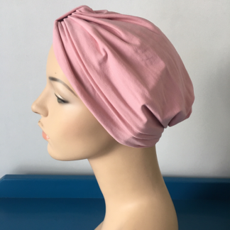 Classic Turban - Dusty Pink - side view