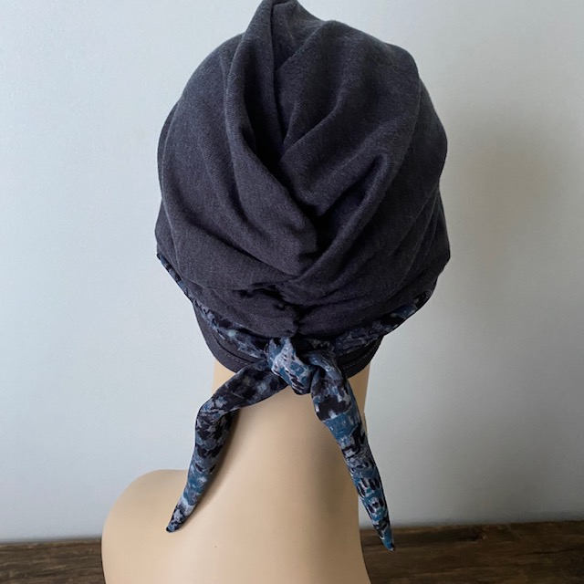 Charcoal Turban • Soft, cancer hat • A CANSA Smart Choice product