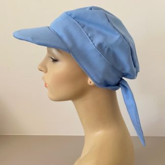Tie back cap with peak - Blue