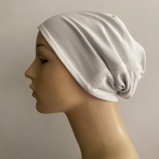 Reversible Slouch Beanie - Ivory and Chocolate